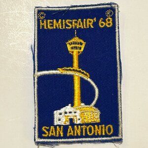 VINTAGE Hemisfair 1968 San Antonio Texas Embroidered Patch UNUSED